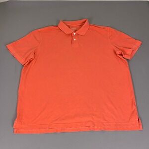 Merona Ultimate Polo Shirt Mens XXL Orange Short Sleeve 100% Cotton Solid Casual